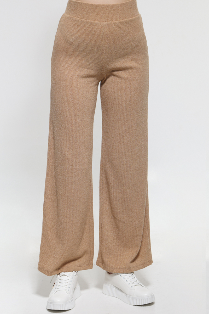 CAMEL PANTS WITH ELASTIC WAIST