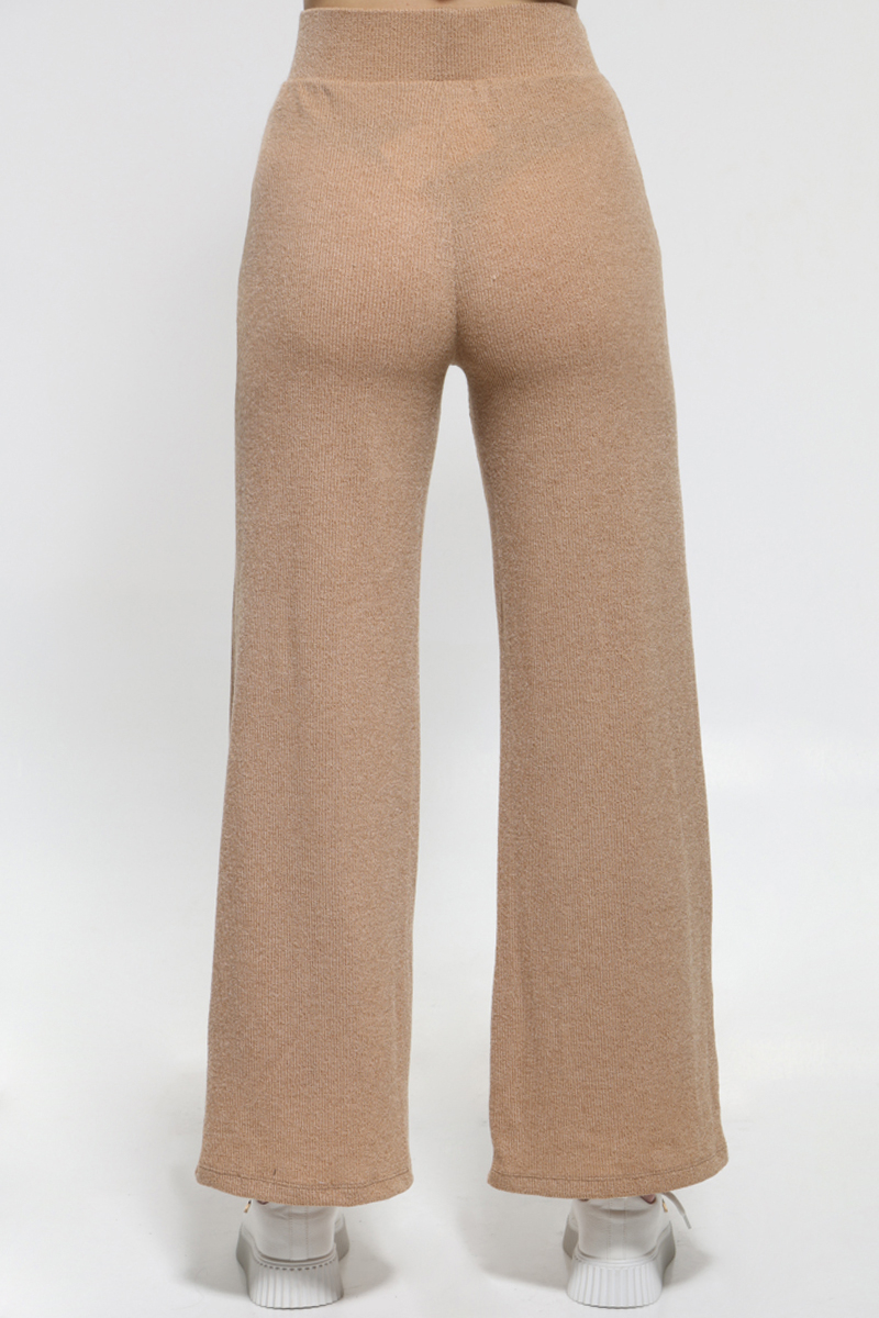 CAMEL PANTS WITH ELASTIC WAIST