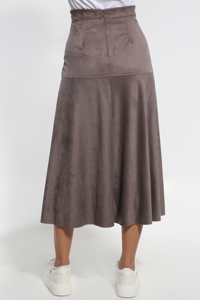 MAXI SKIRT IN BROWN SHADE