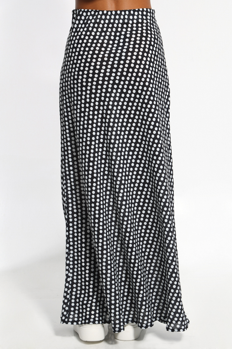 SPOTTED MAXI SKIRT