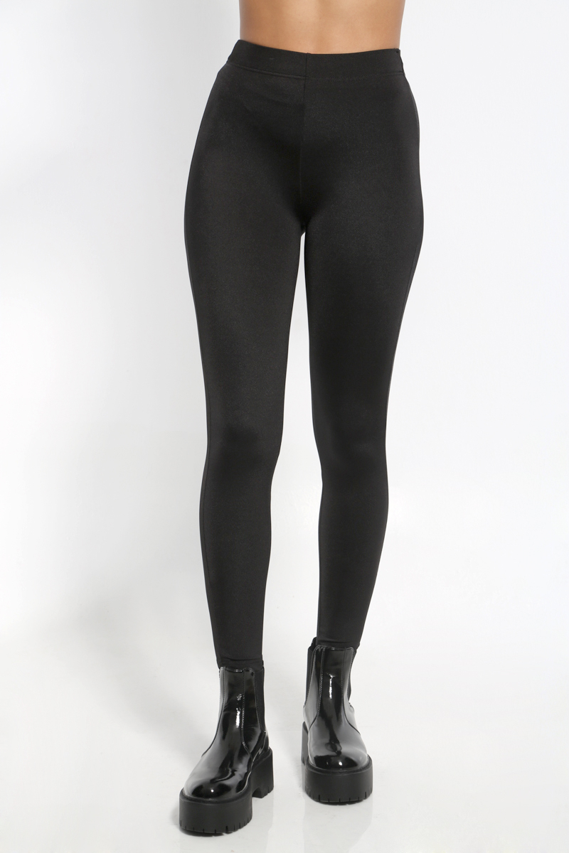 BLACK APPLIED LEGGINGS