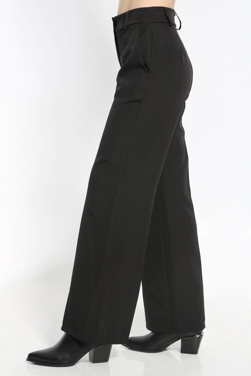 WIDE STRAIGHT BLACK PANTS