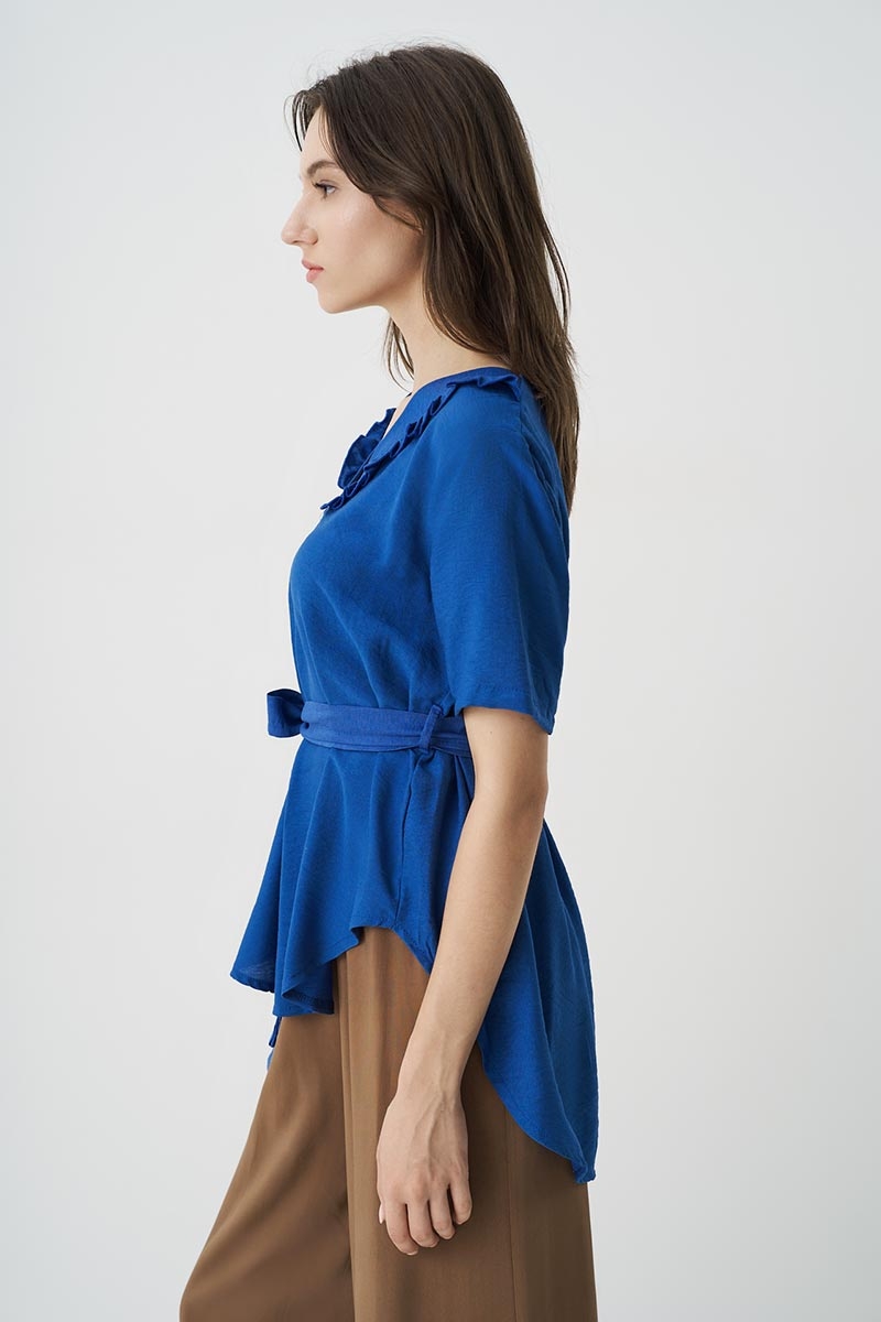 Summer blouse with belt