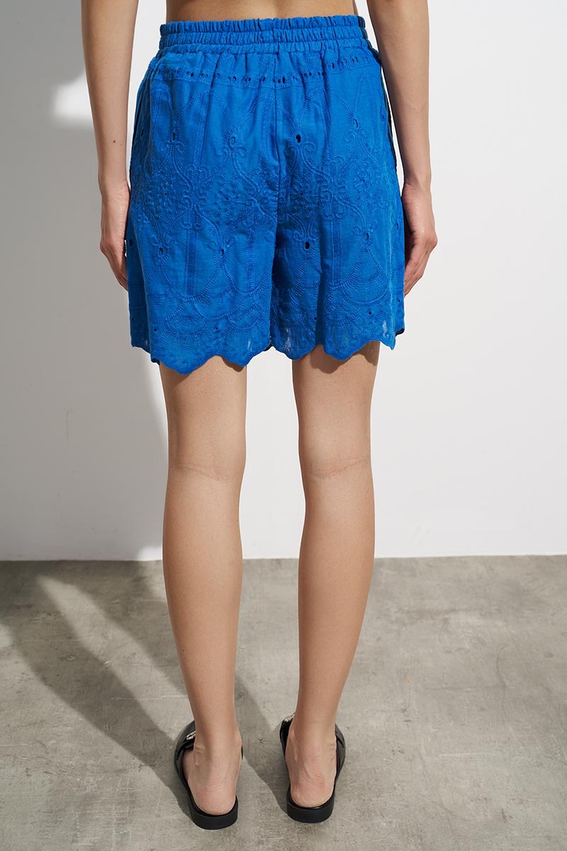 COTTON SHORTS WITH EMBROIDERY