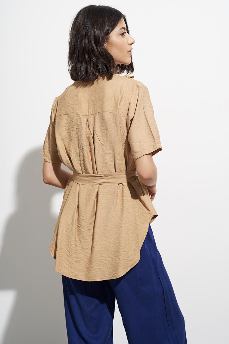 Summer blouse with belt