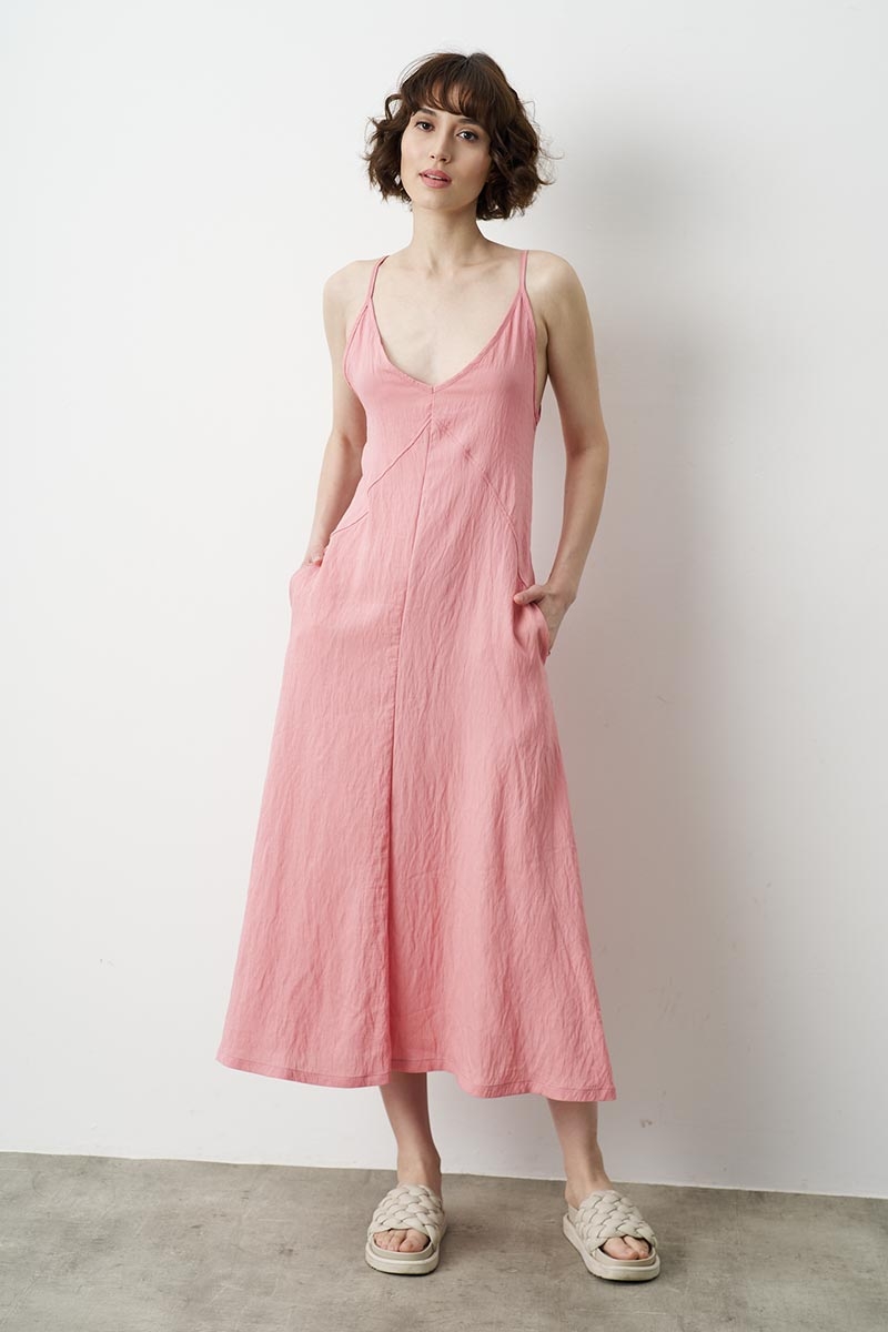 PINK DRESS, A-LINE WITH LACES