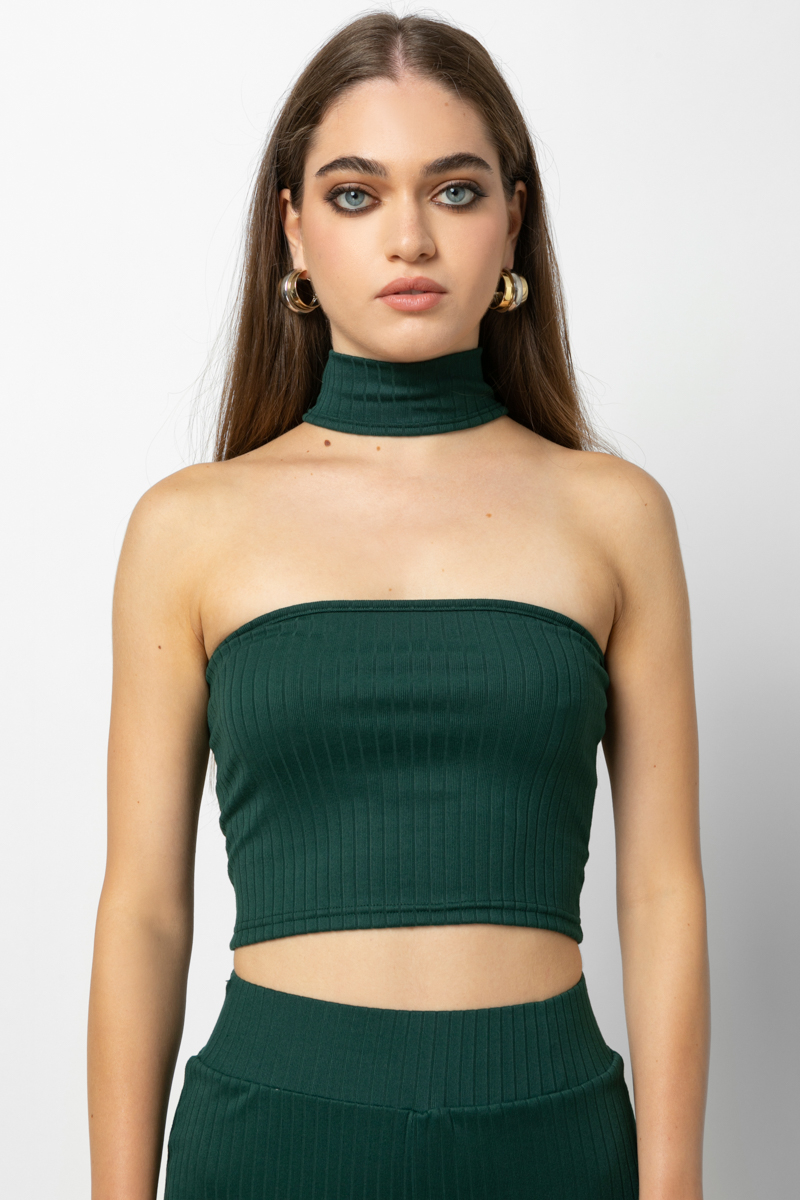 STRAPLESS CROP TOP