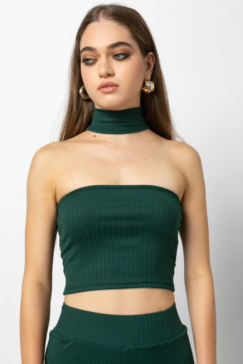 STRAPLESS CROP TOP