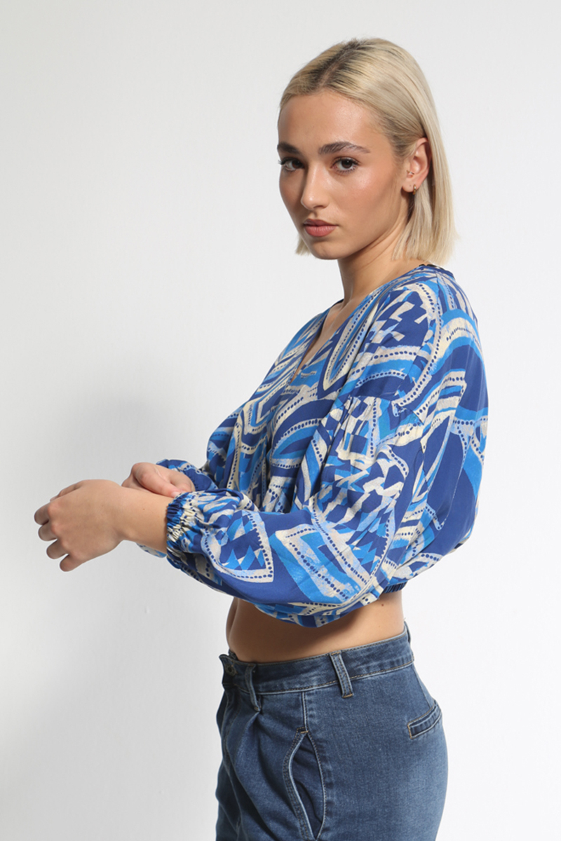 PRINTED LONG SLEEVED TOP