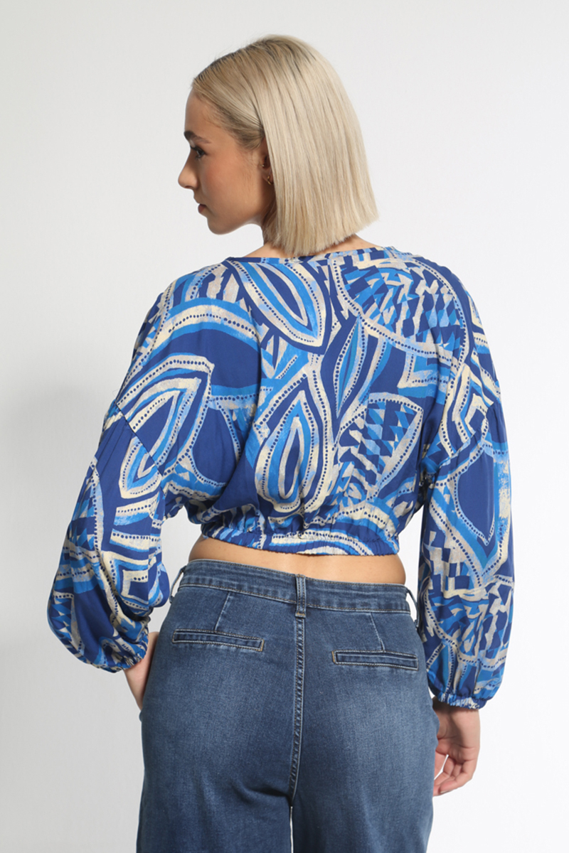 PRINTED LONG SLEEVED TOP