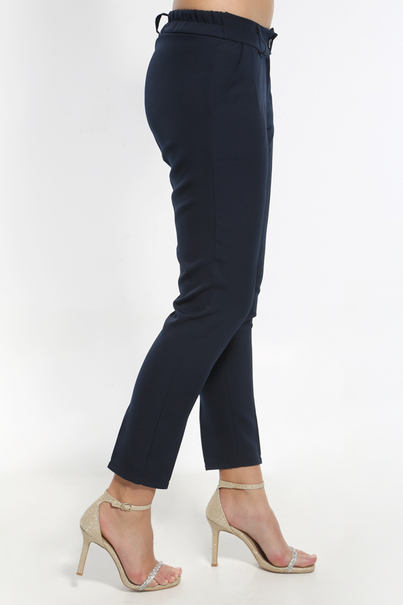 HIGH WAIST PANTS IN DARK BLUE COLOR