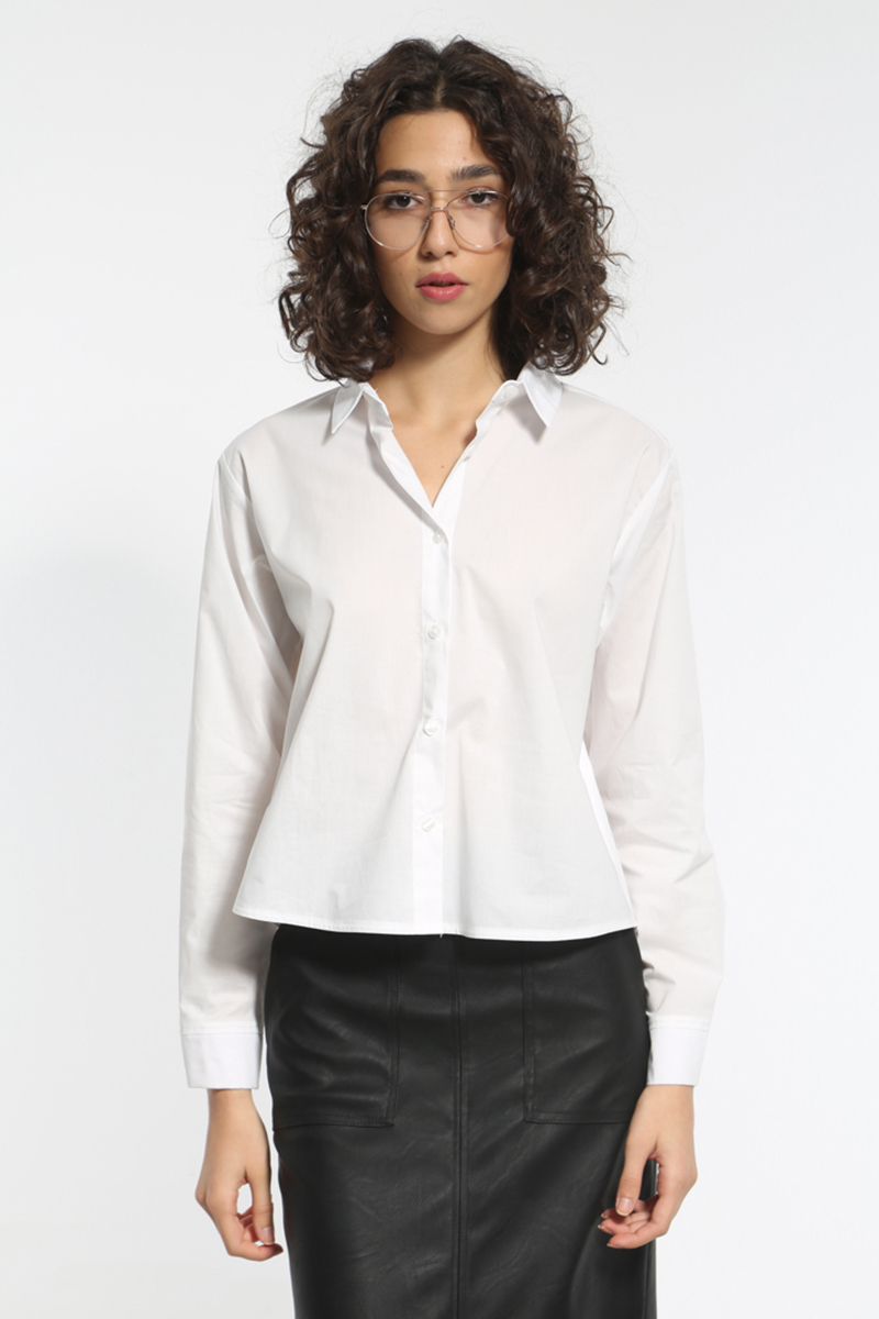 SHORT WHITE SHIRT WITH JACKET