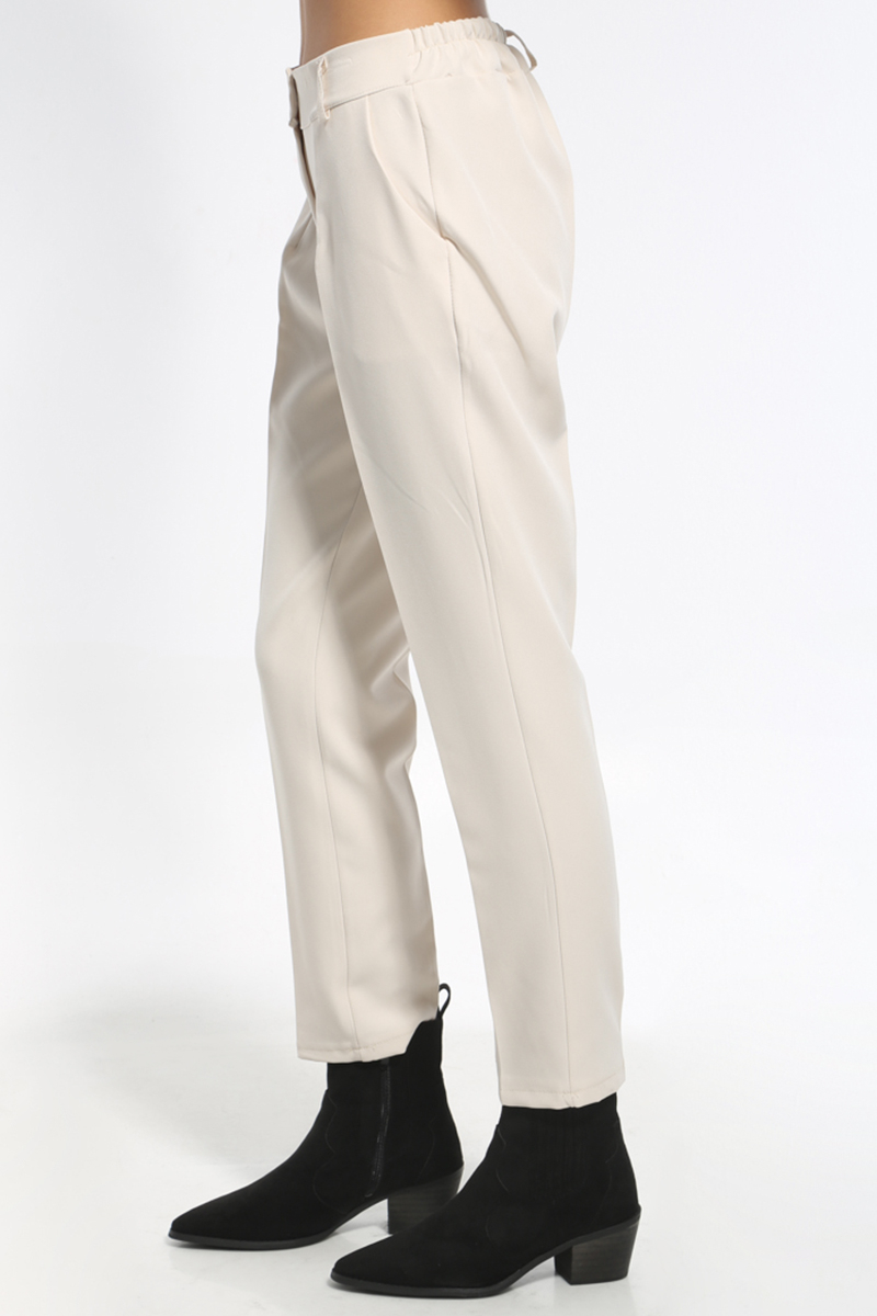 HIGH WAIST PANTS IN BEIGE COLOR