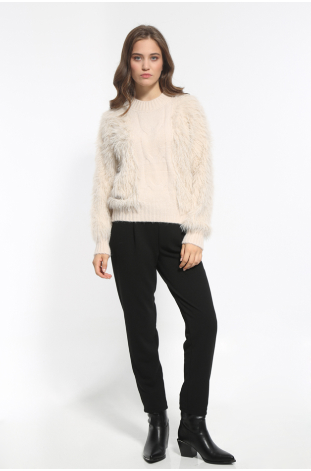 BEIGE PUPLEEN SWEATER