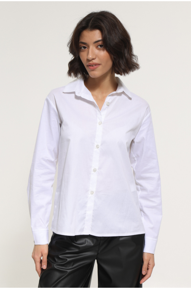 WHITE LONG SLEEVE SHIRT