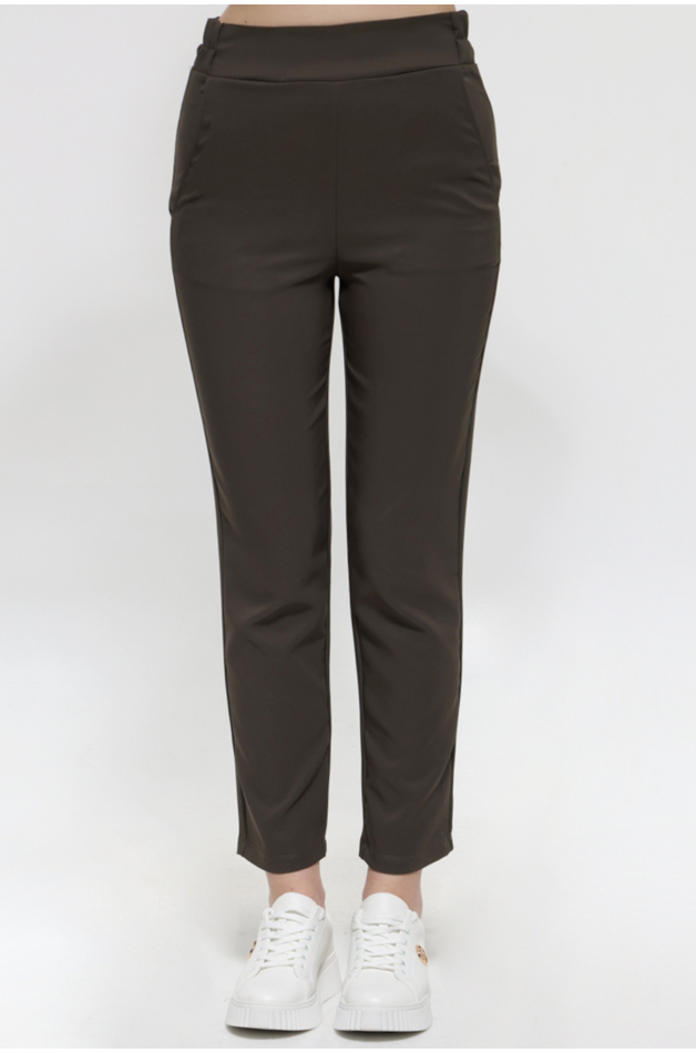 OLIVE STRAIGHT LINE PANTS