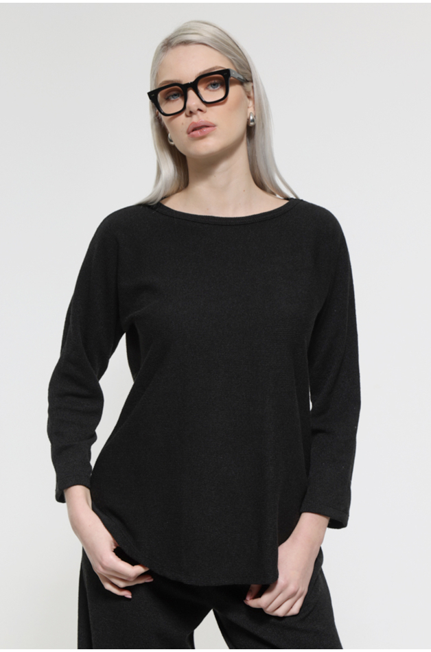 BLACK LONG SLEEVE BLOUSE