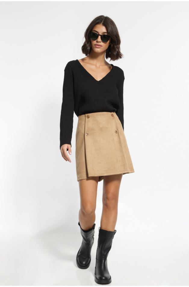 TAMPA MINI SKIRT WITH LARGE BUTTONS