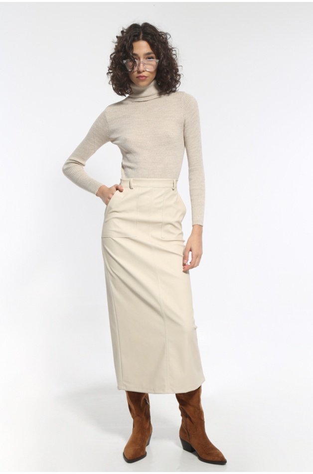 BEIGE ZIVAGO APPLIED LONG SLEEVE